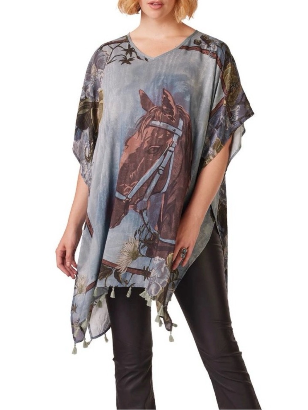 Double D Ranch boho oversized western poncho